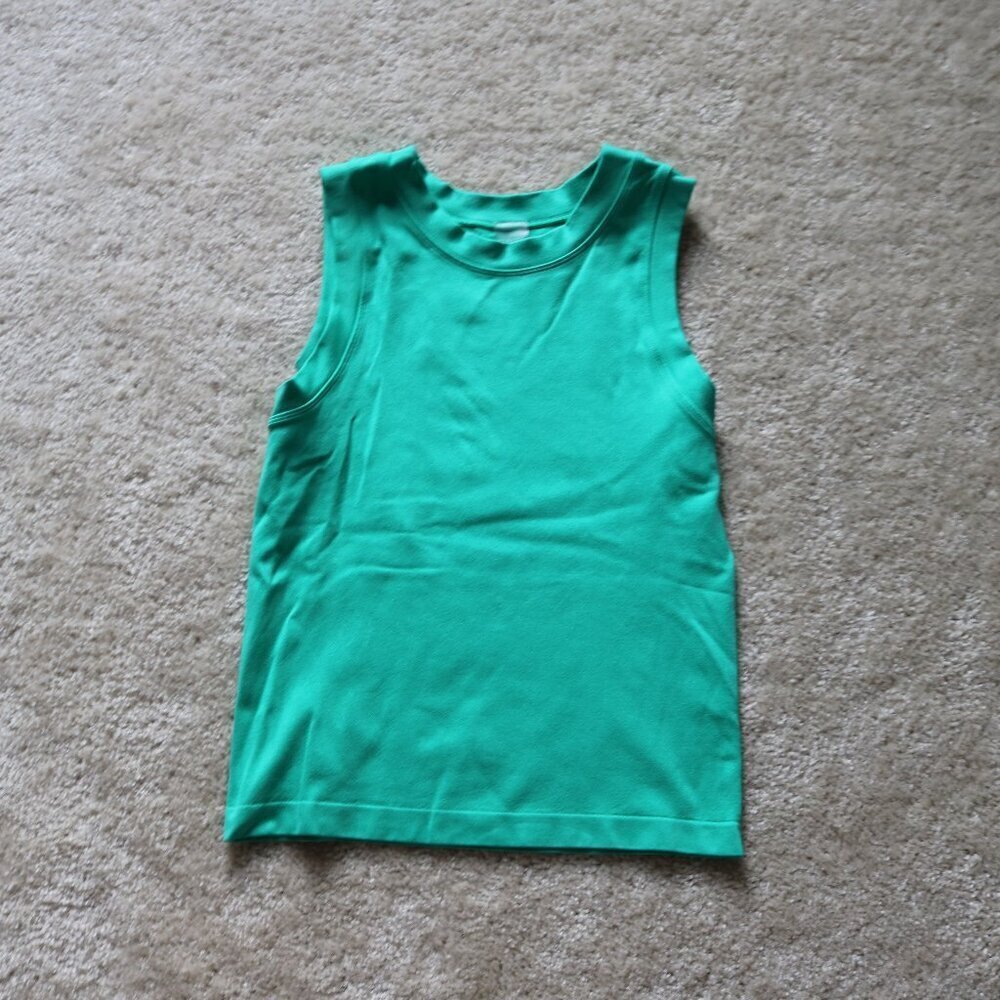 Sleeveless Green Tank Top